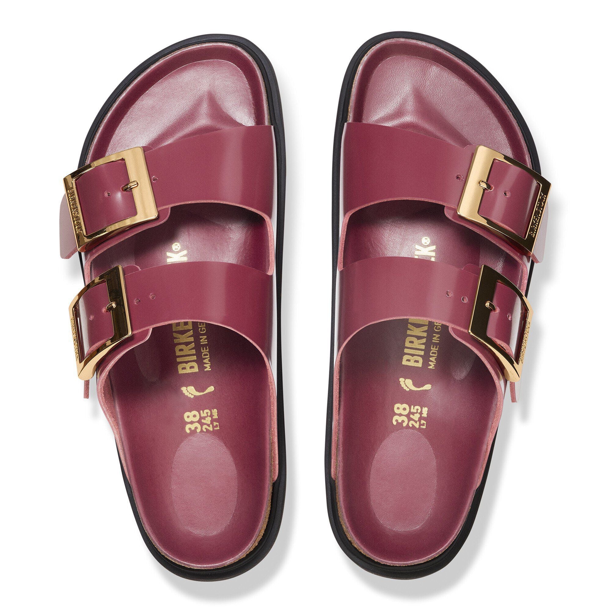 Arizona Droplet Buckle Natural Leather Patent