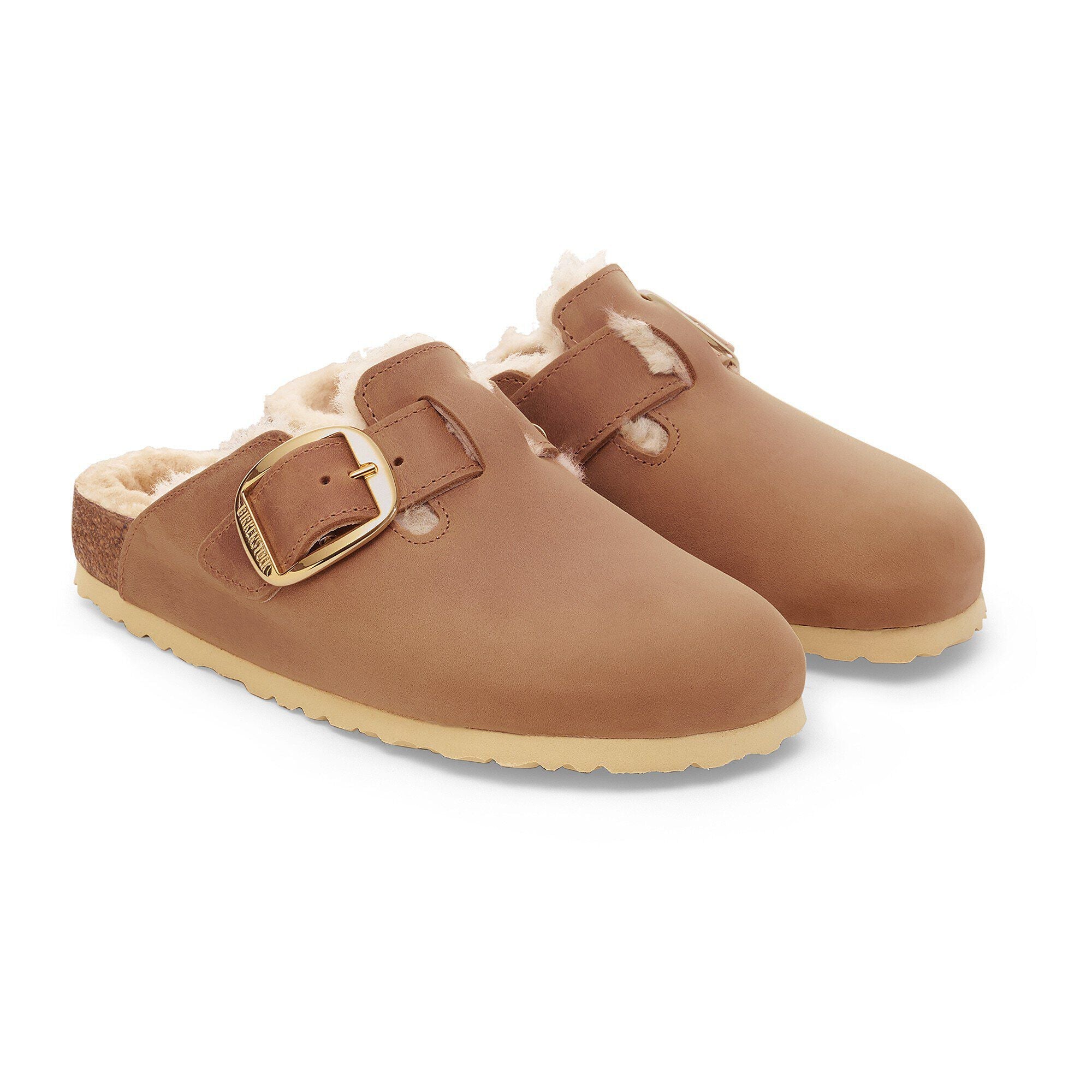Boston Big Buckle Shearling Natural Leather Oiled