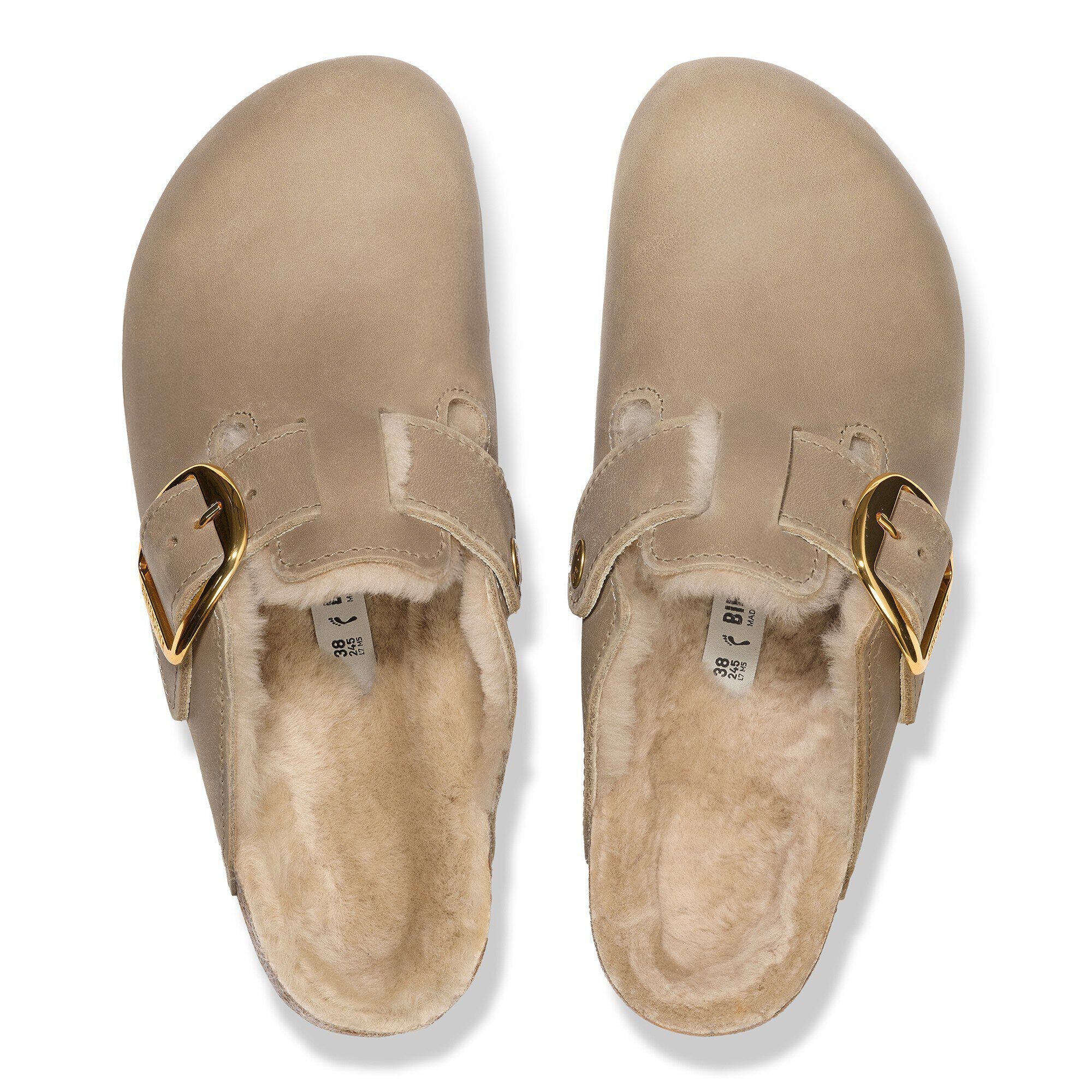 Boston Big Buckle Shearling Natural Leather Oiled