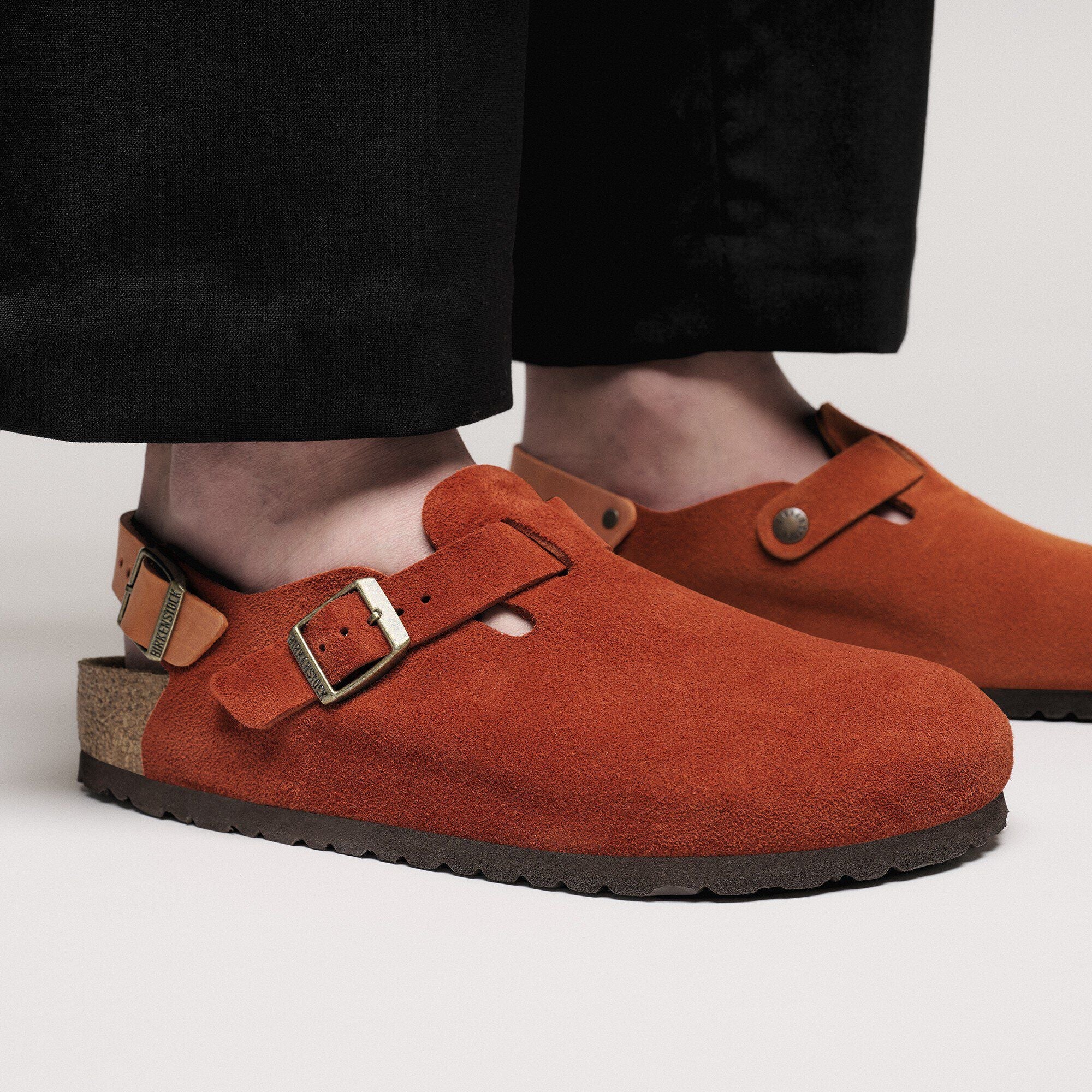 Tokio Suede Leather Rust Brown