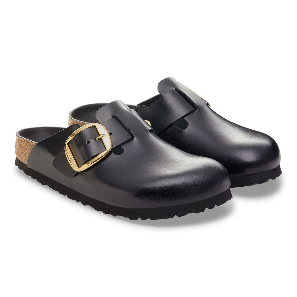 Boston Big Buckle Leather Black Dressy Leather