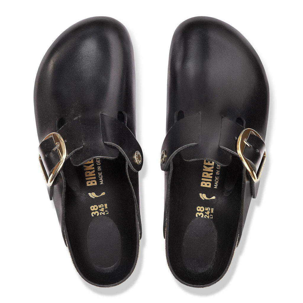 Boston Big Buckle Leather Black Dressy Leather