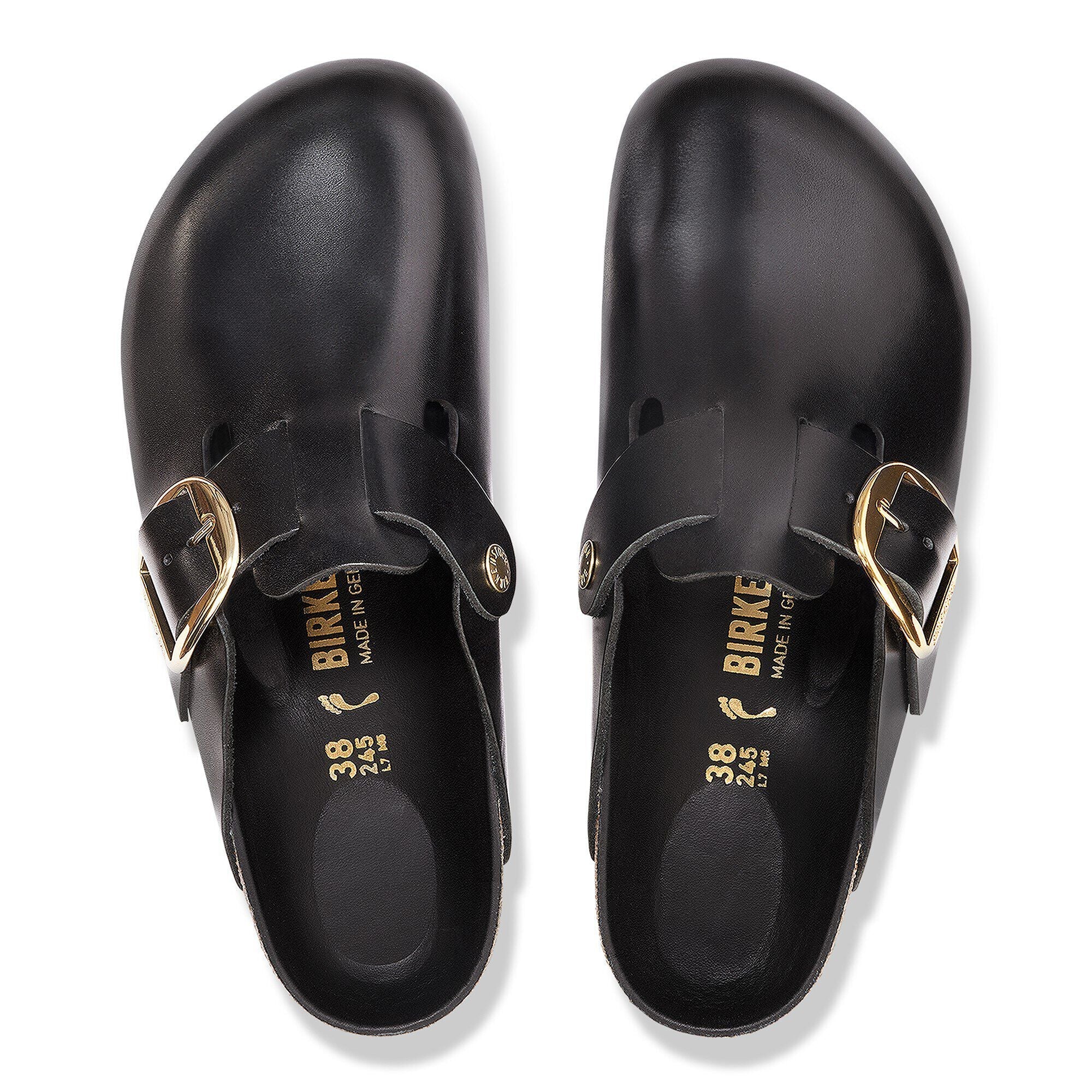 Boston Big Buckle Leather Black Dressy Leather
