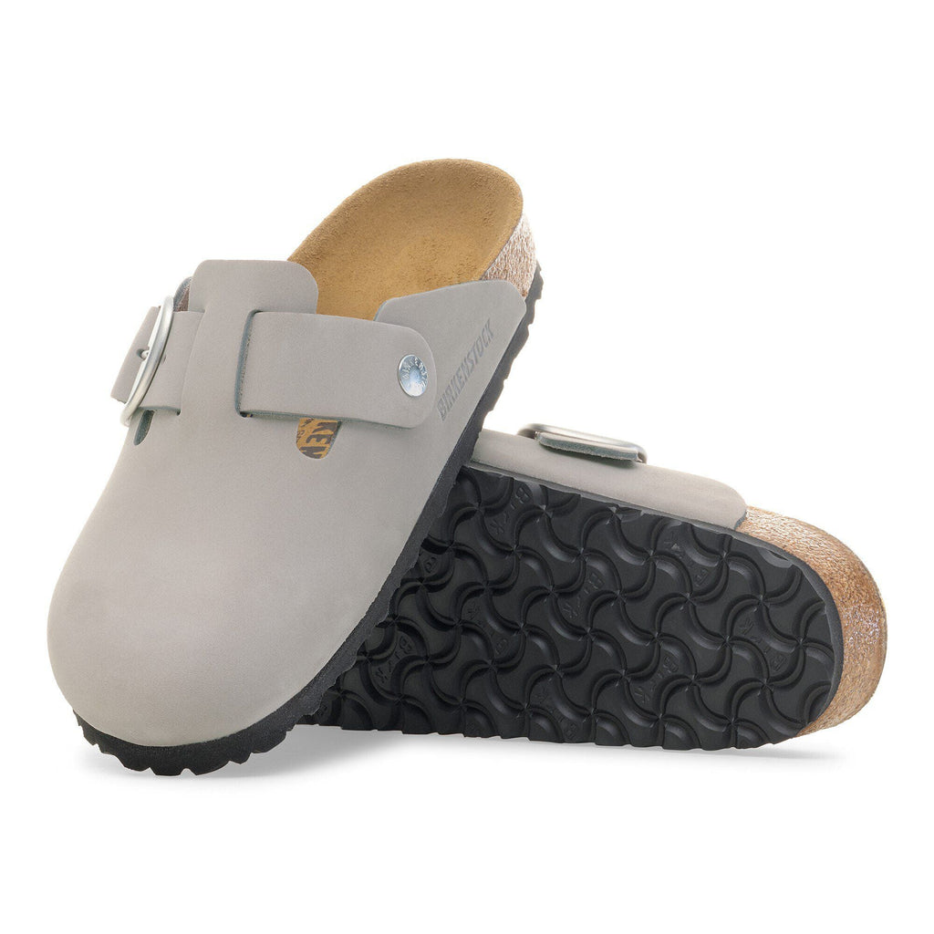 Boston Big Buckle Nubuck Leather Stone Coin