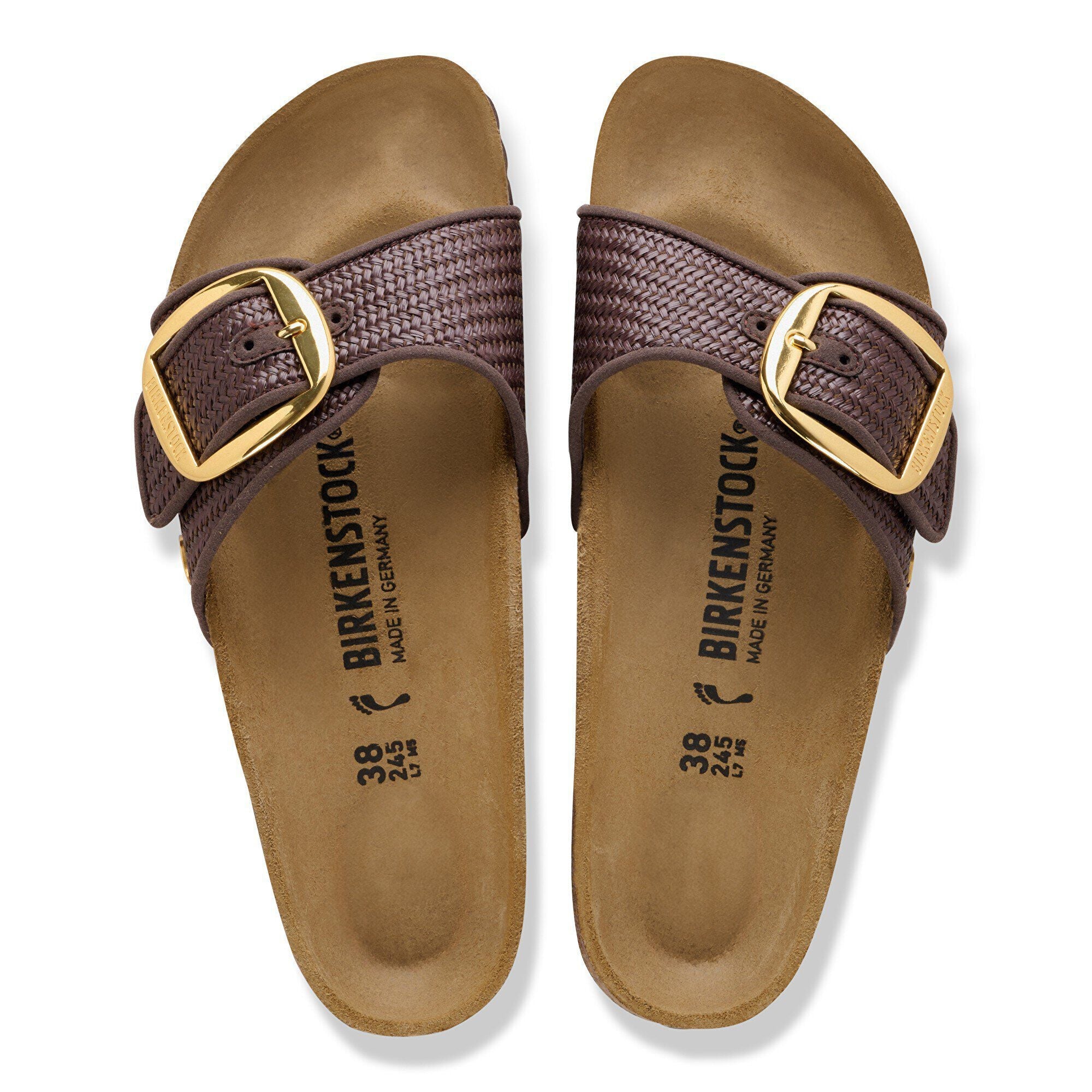 Madrid Big Buckle Raffia Textile