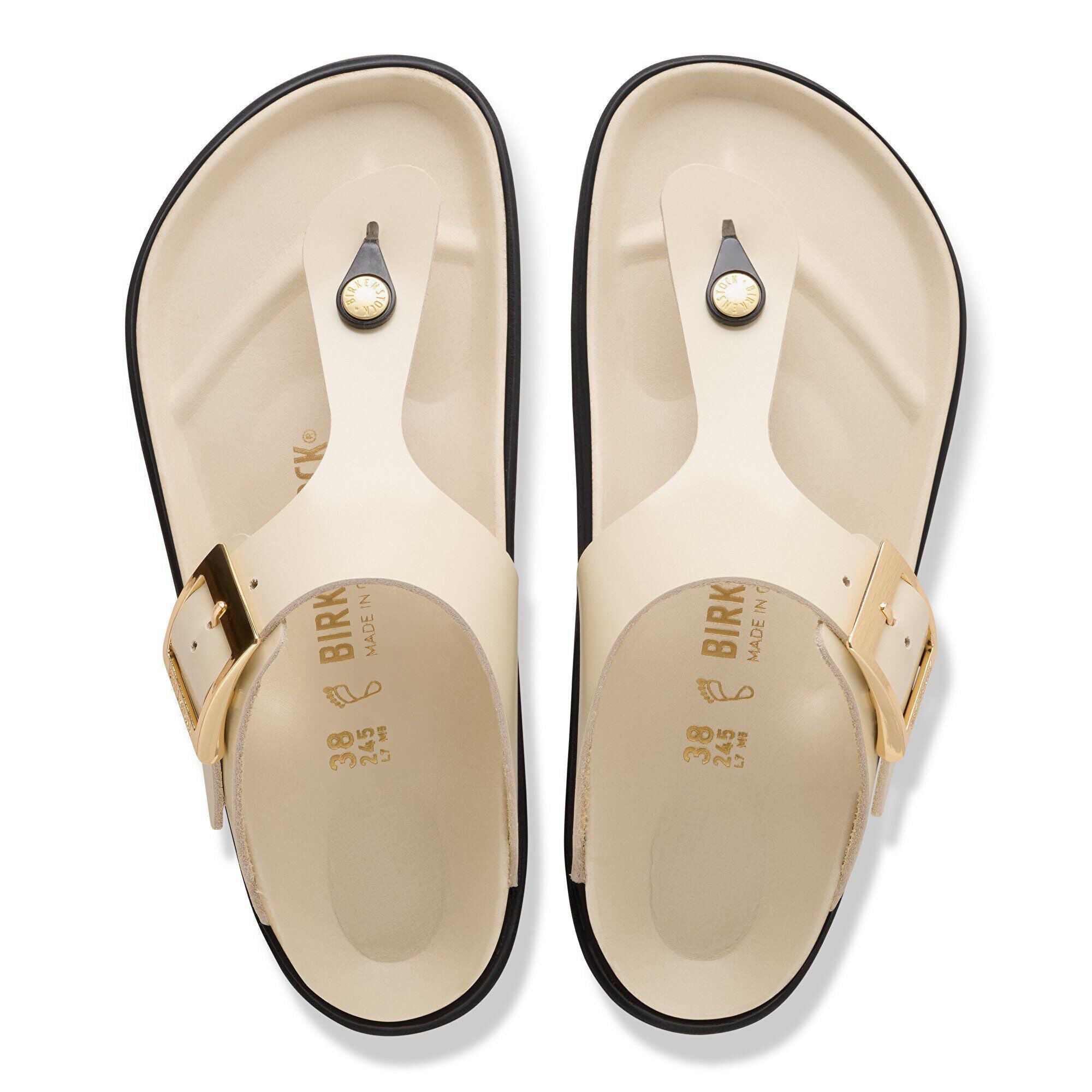 Gizeh Droplet Buckle Natural Leather Patent