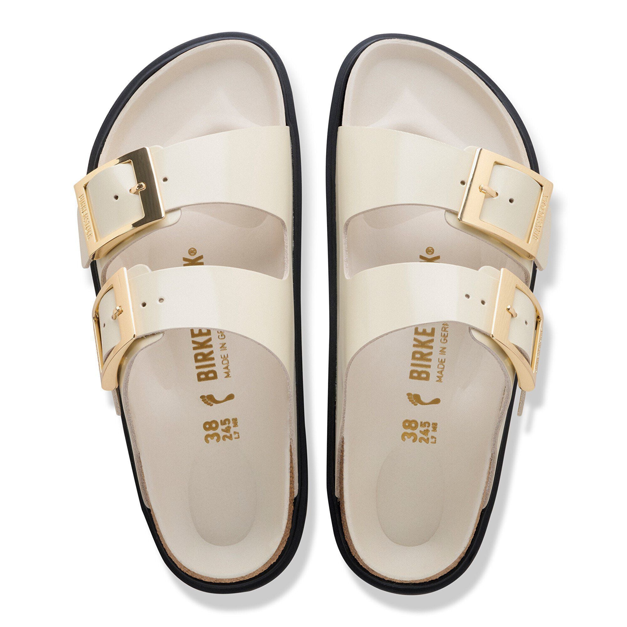 Arizona Droplet Buckle Natural Leather Patent