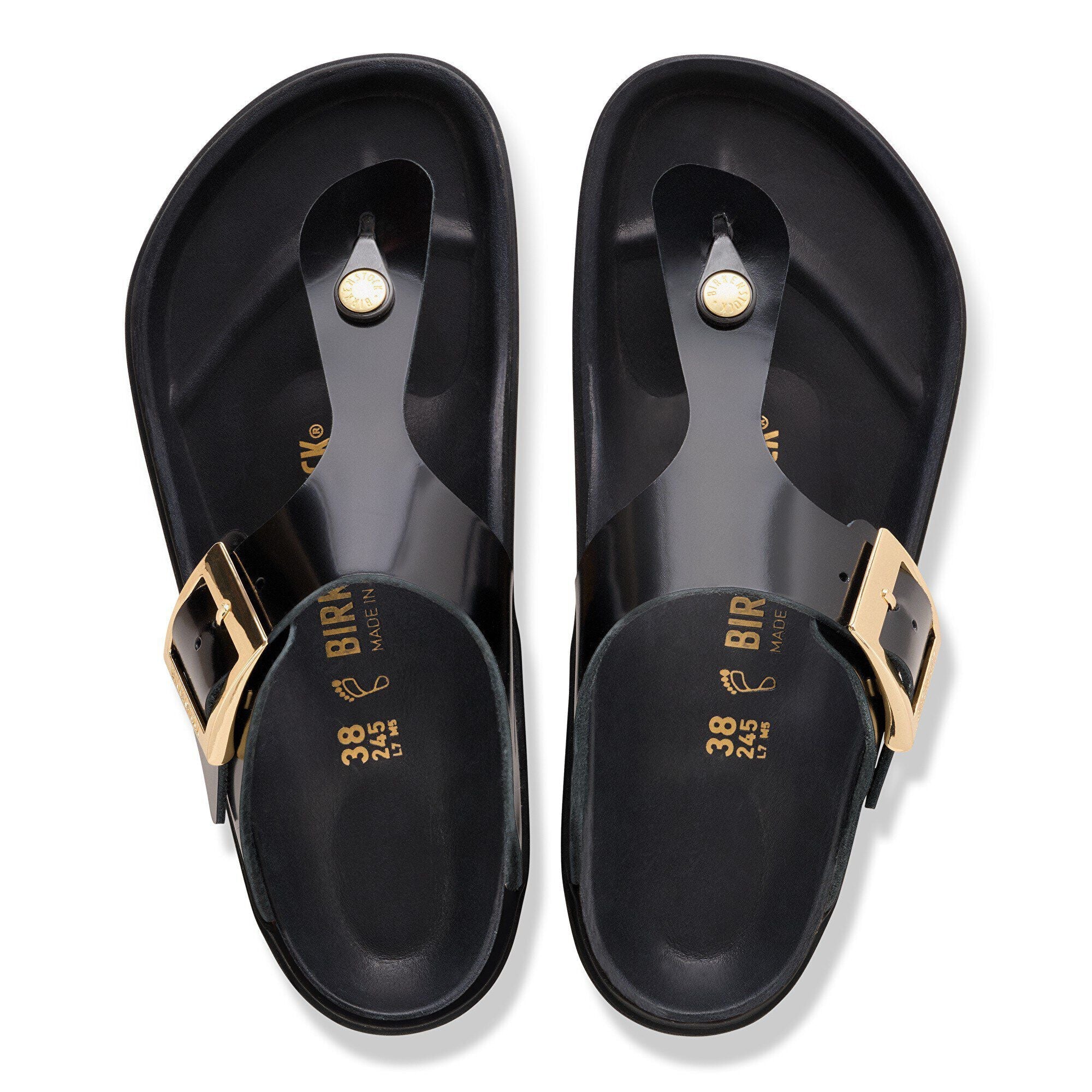 Gizeh Droplet Buckle Natural Leather Patent