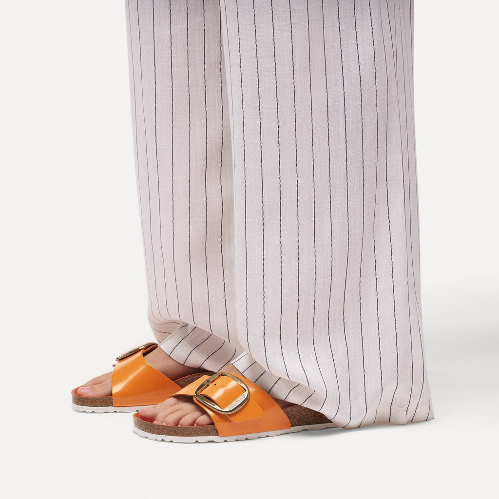 Madrid Big Buckle Natural Leather Patent