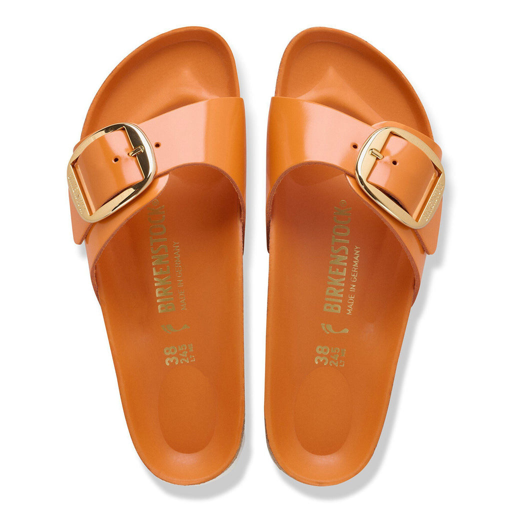 Madrid Big Buckle Natural Leather Patent