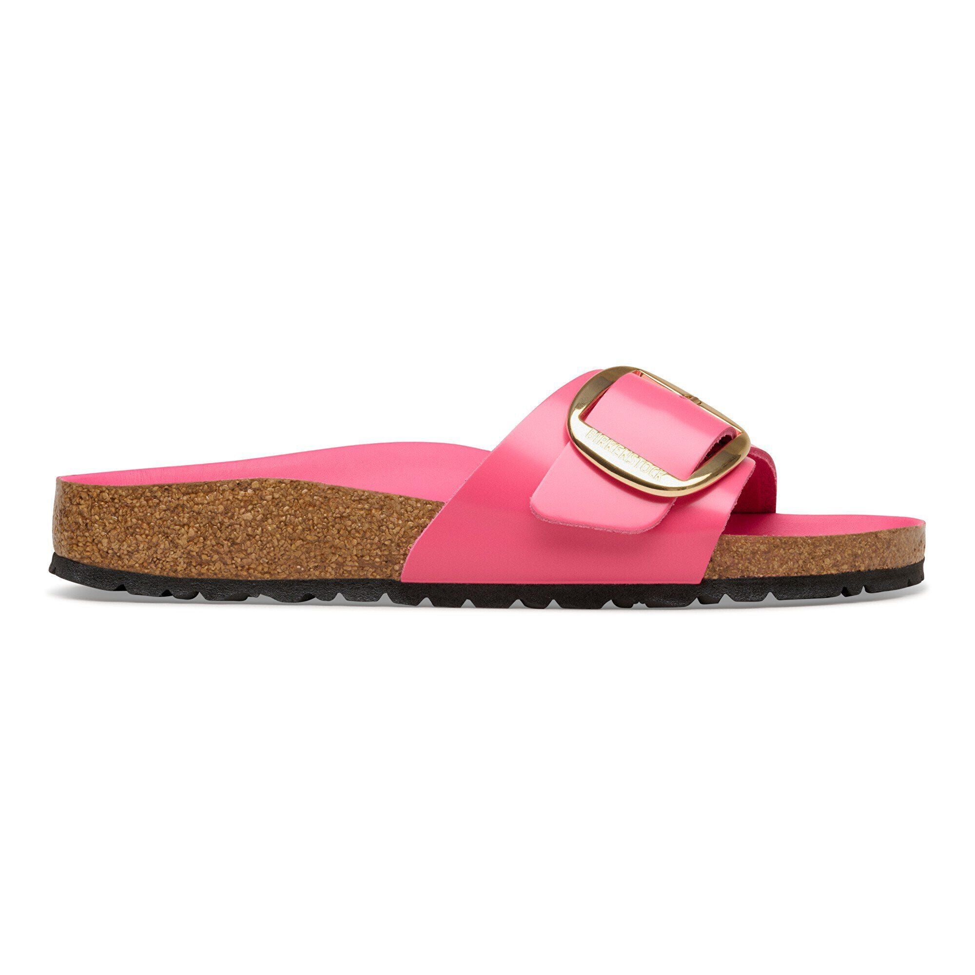 Madrid Big Buckle Natural Leather Patent