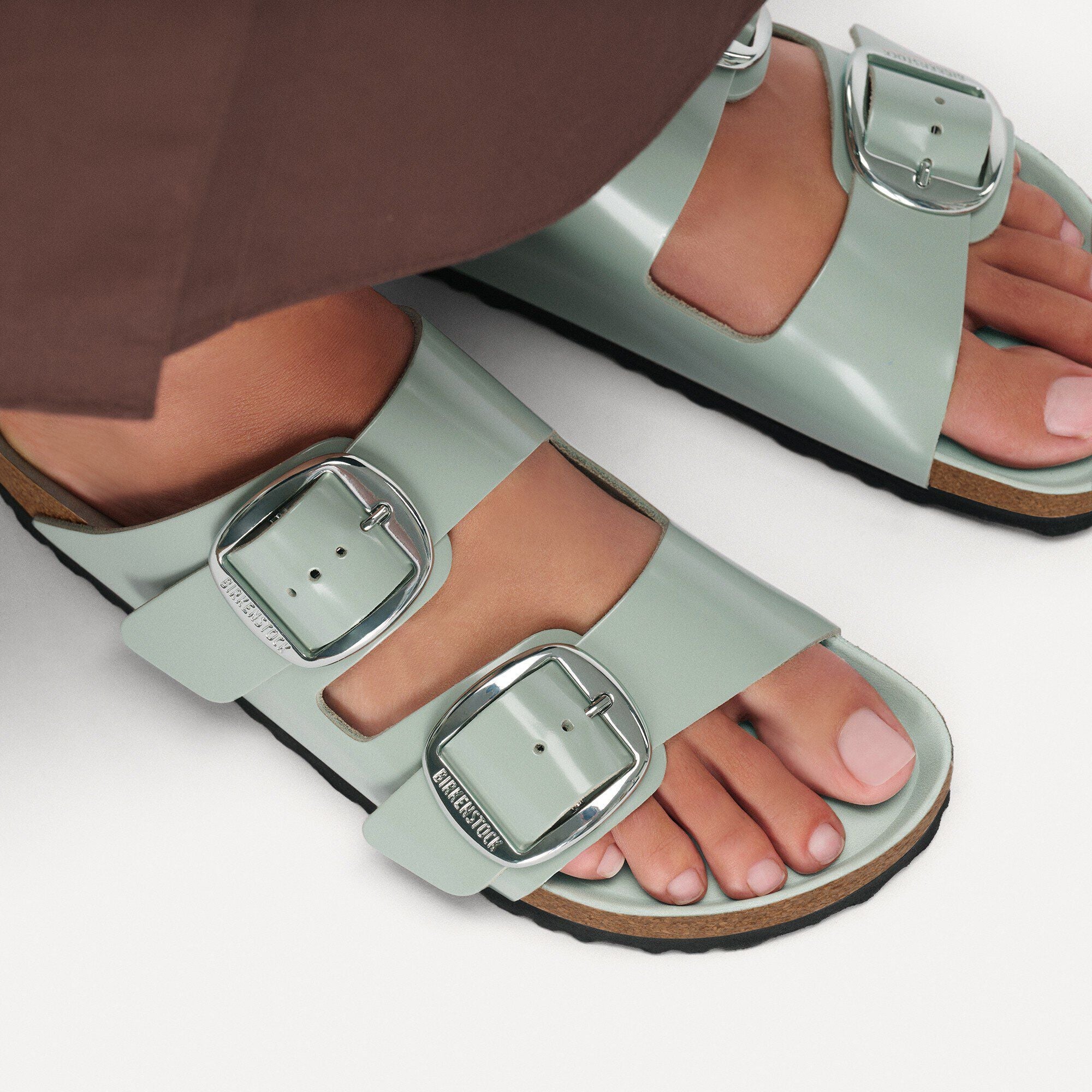 Arizona Big Buckle Natural Leather Patent