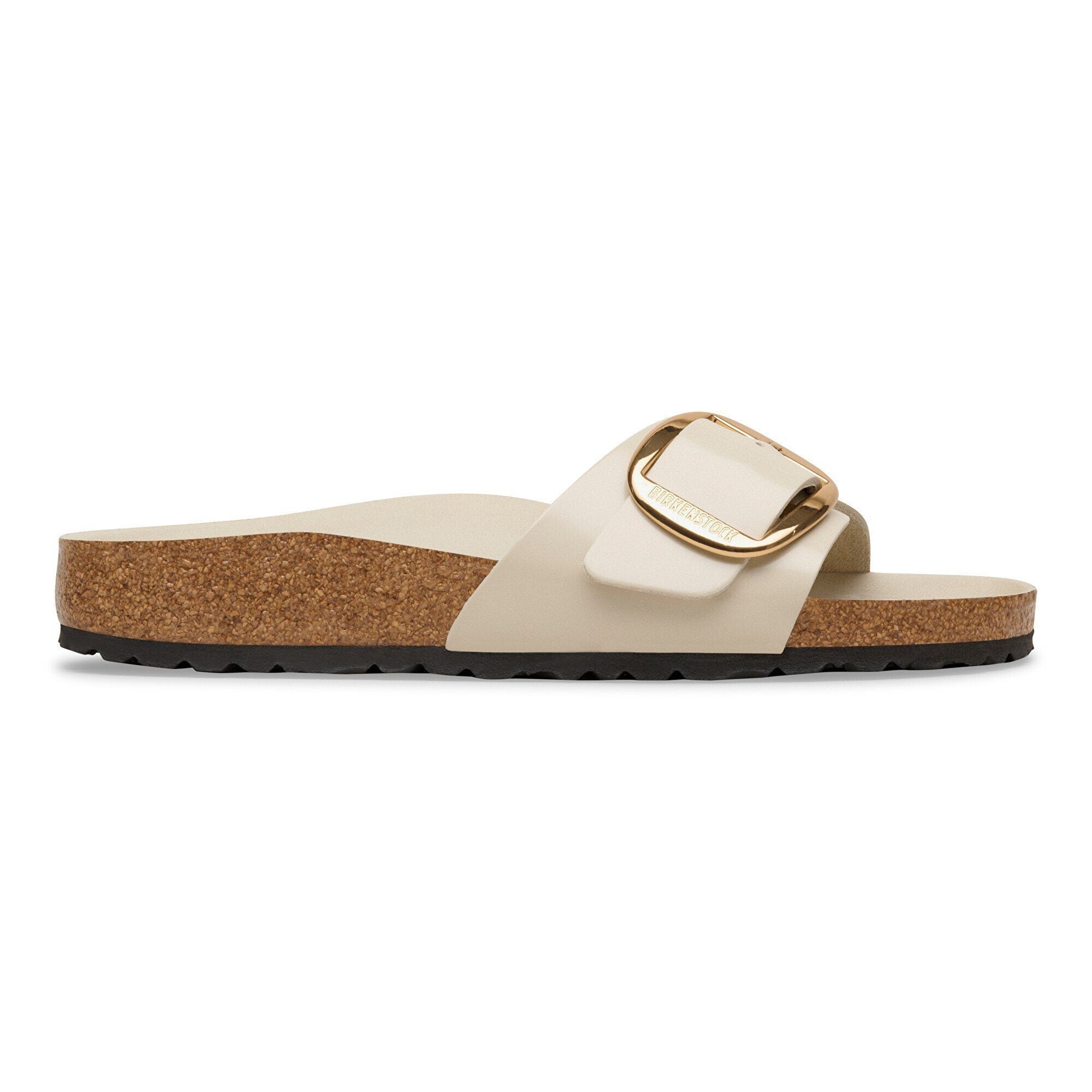 Madrid Big Buckle Natural Leather Patent