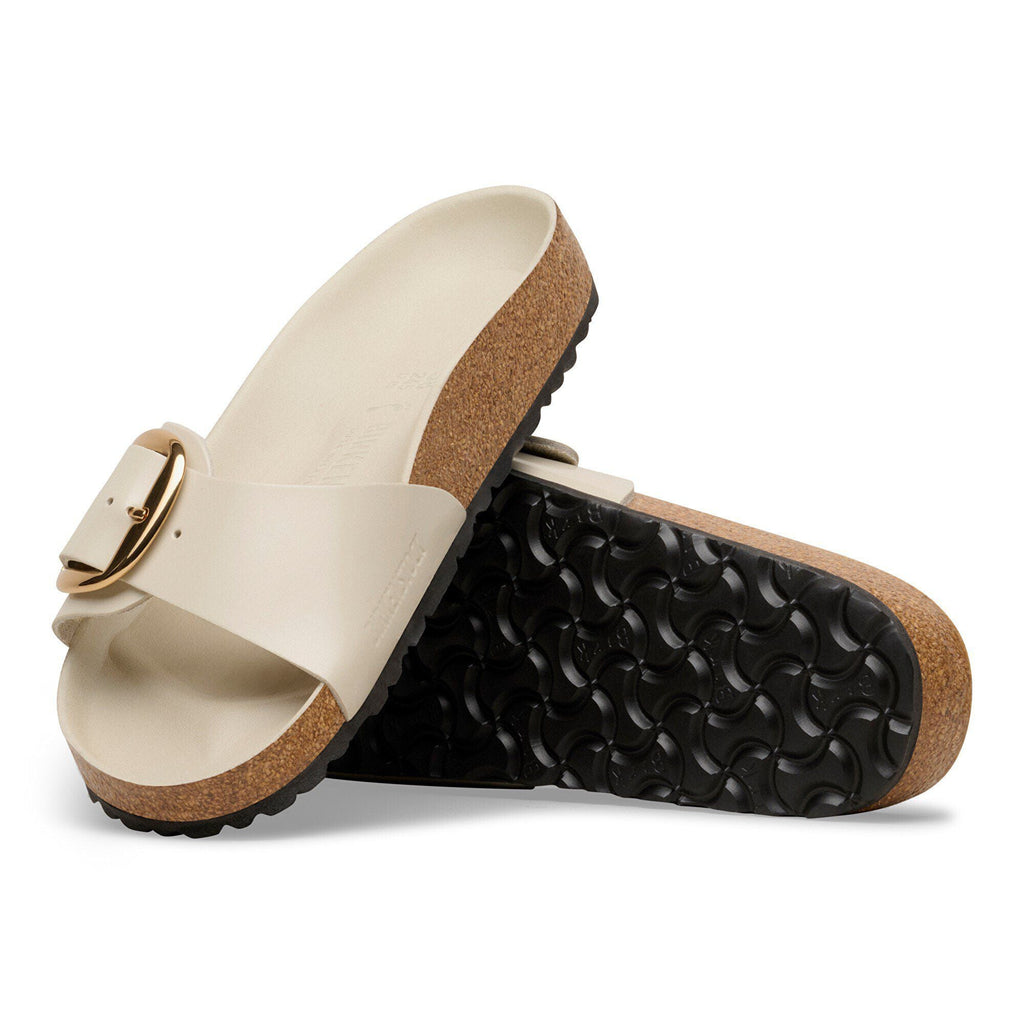 Madrid Big Buckle Natural Leather Patent