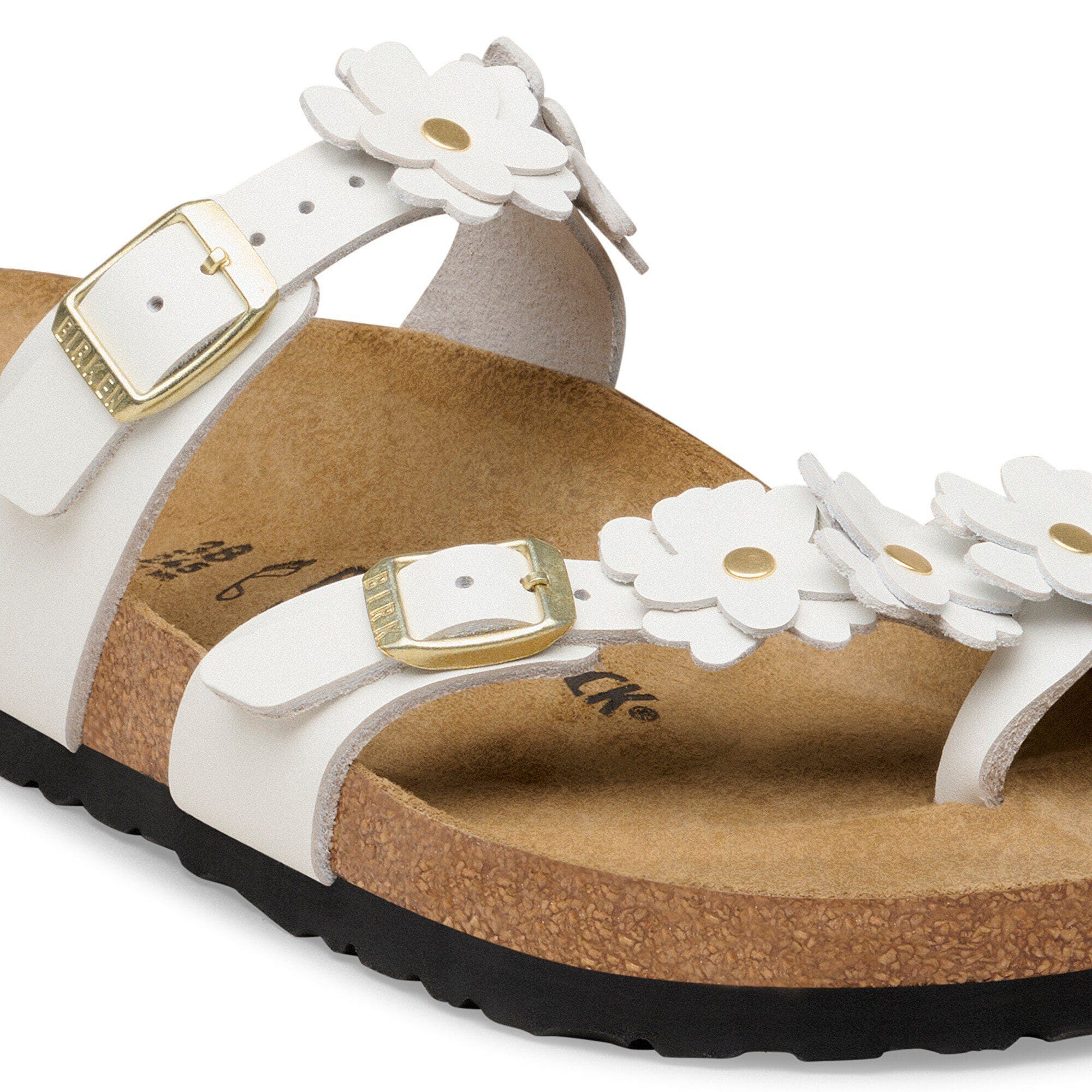 Mayari Flower Embellishment Natural Leather