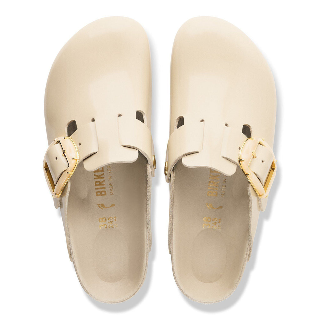 Boston Big Buckle Natural Leather Patent