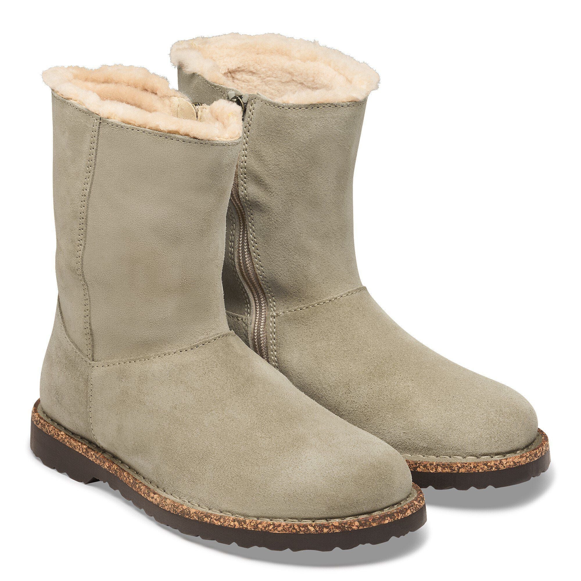 Uppsala Zip Shearling Suede Leather
