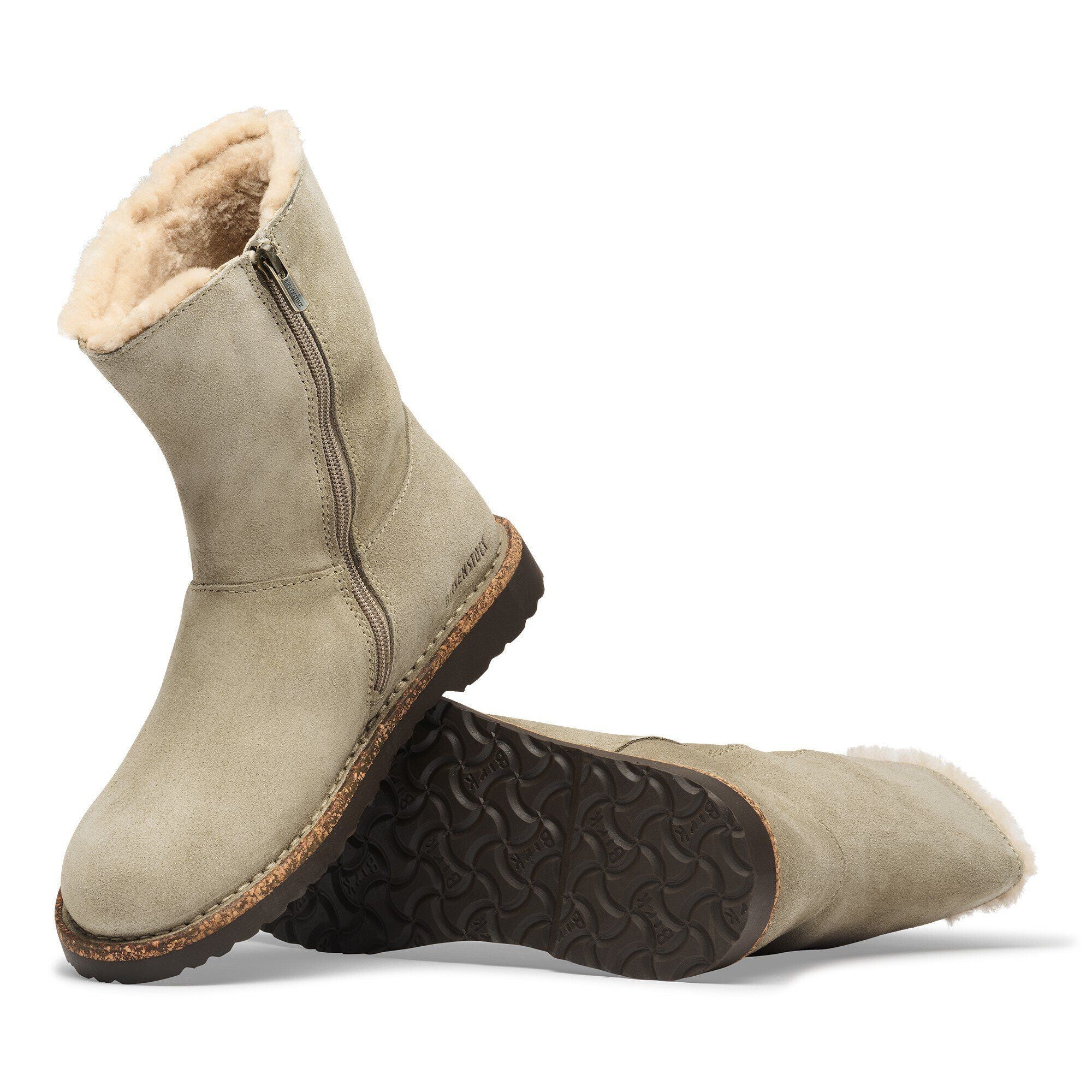 Uppsala Zip Shearling Suede Leather