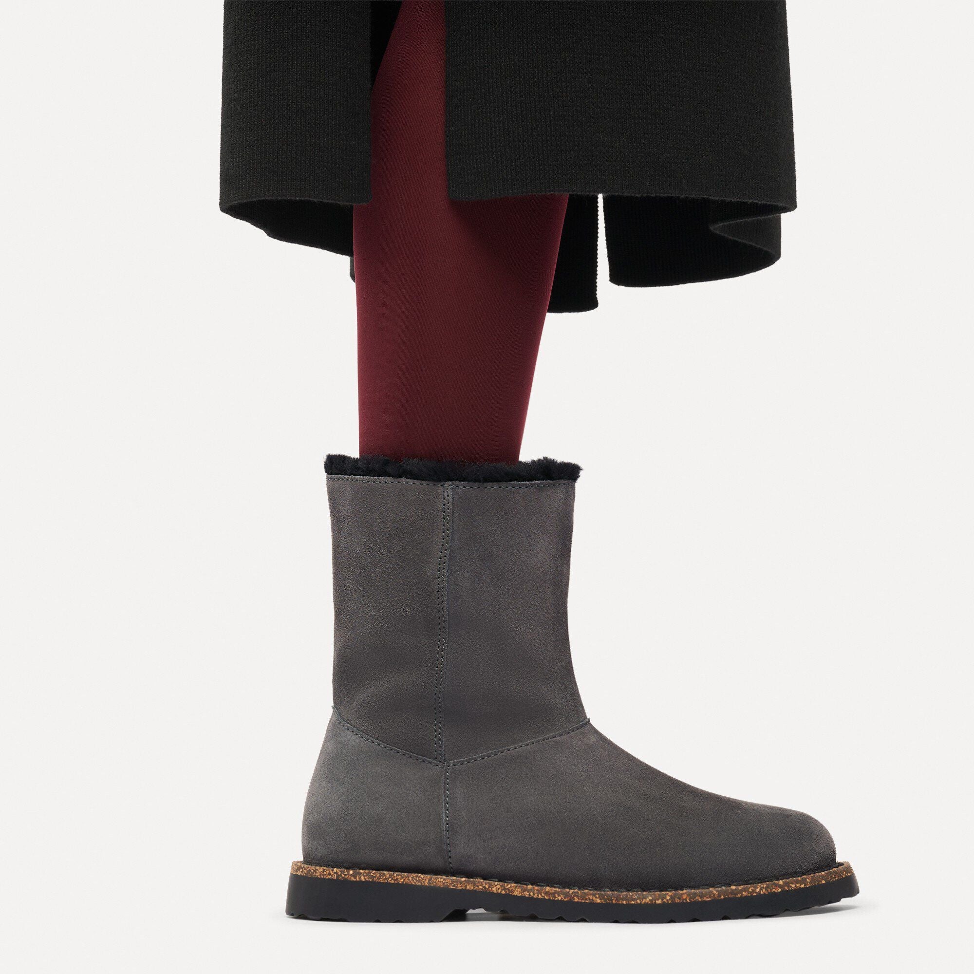 Uppsala Zip Shearling Suede Leather