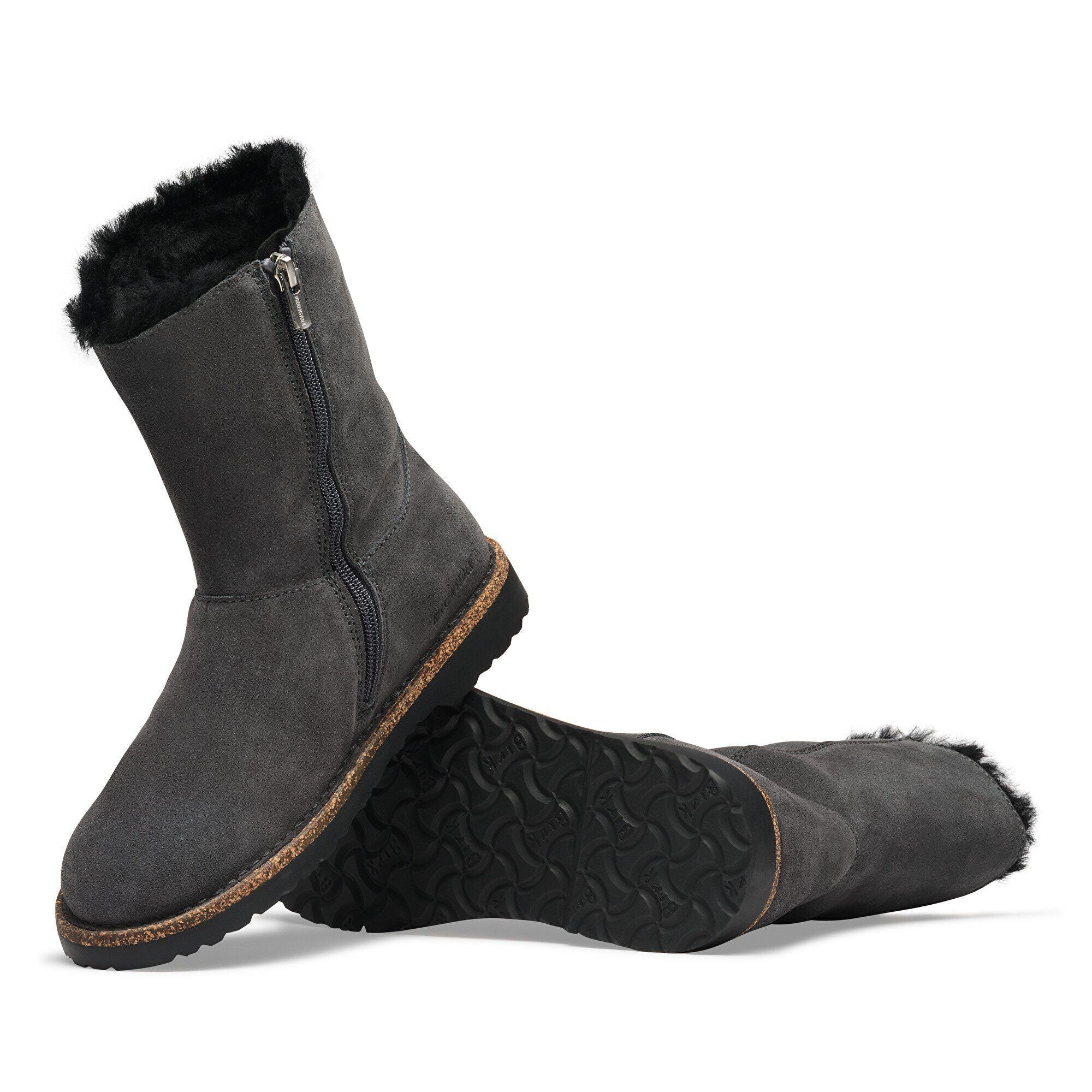 Uppsala Zip Shearling Suede Leather