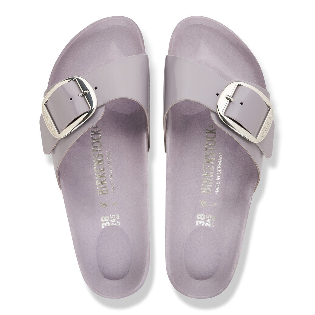 Madrid Big Buckle Natural Leather Patent