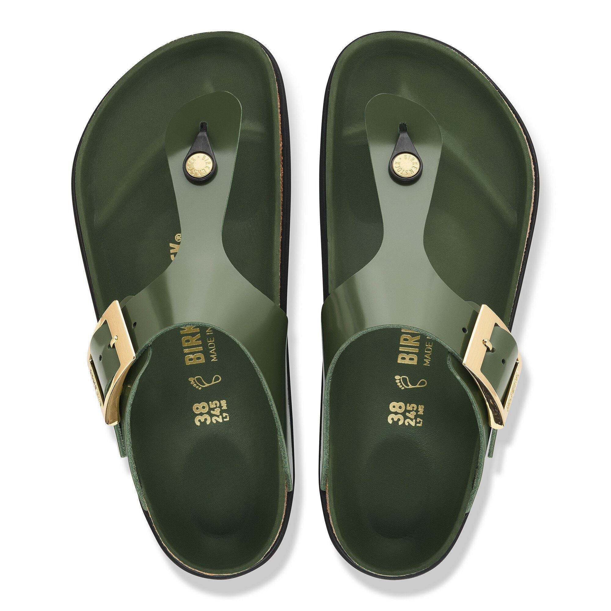 Gizeh Droplet Buckle Natural Leather Patent