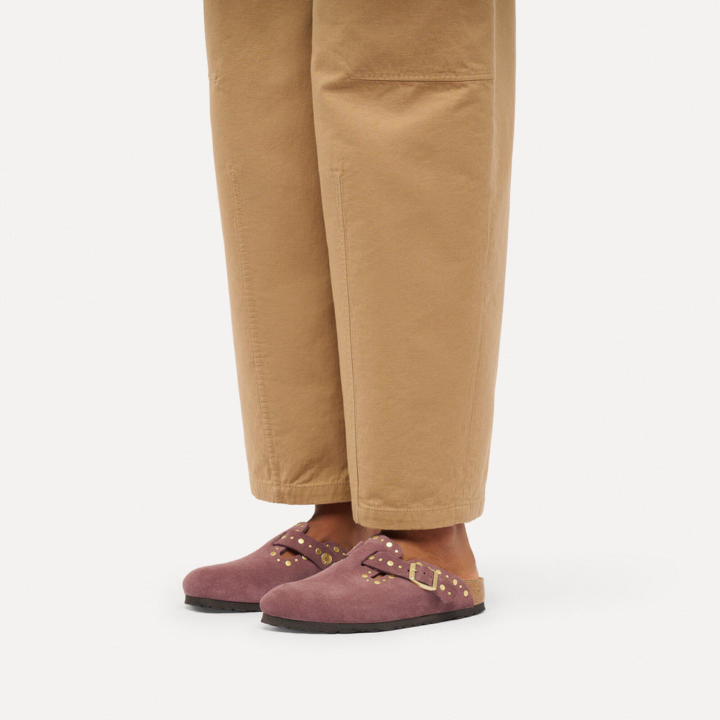 Boston Rivet Suede Leather