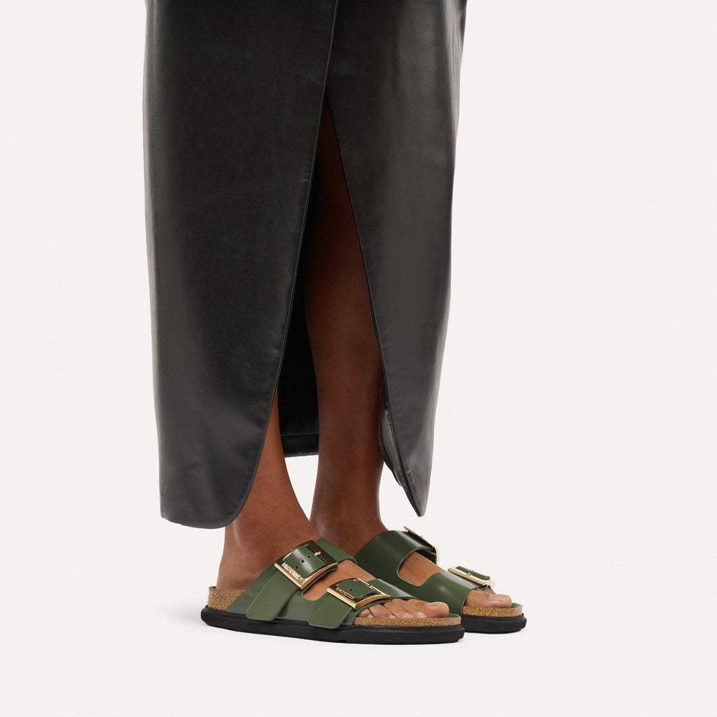 Arizona Droplet Buckle Natural Leather Patent