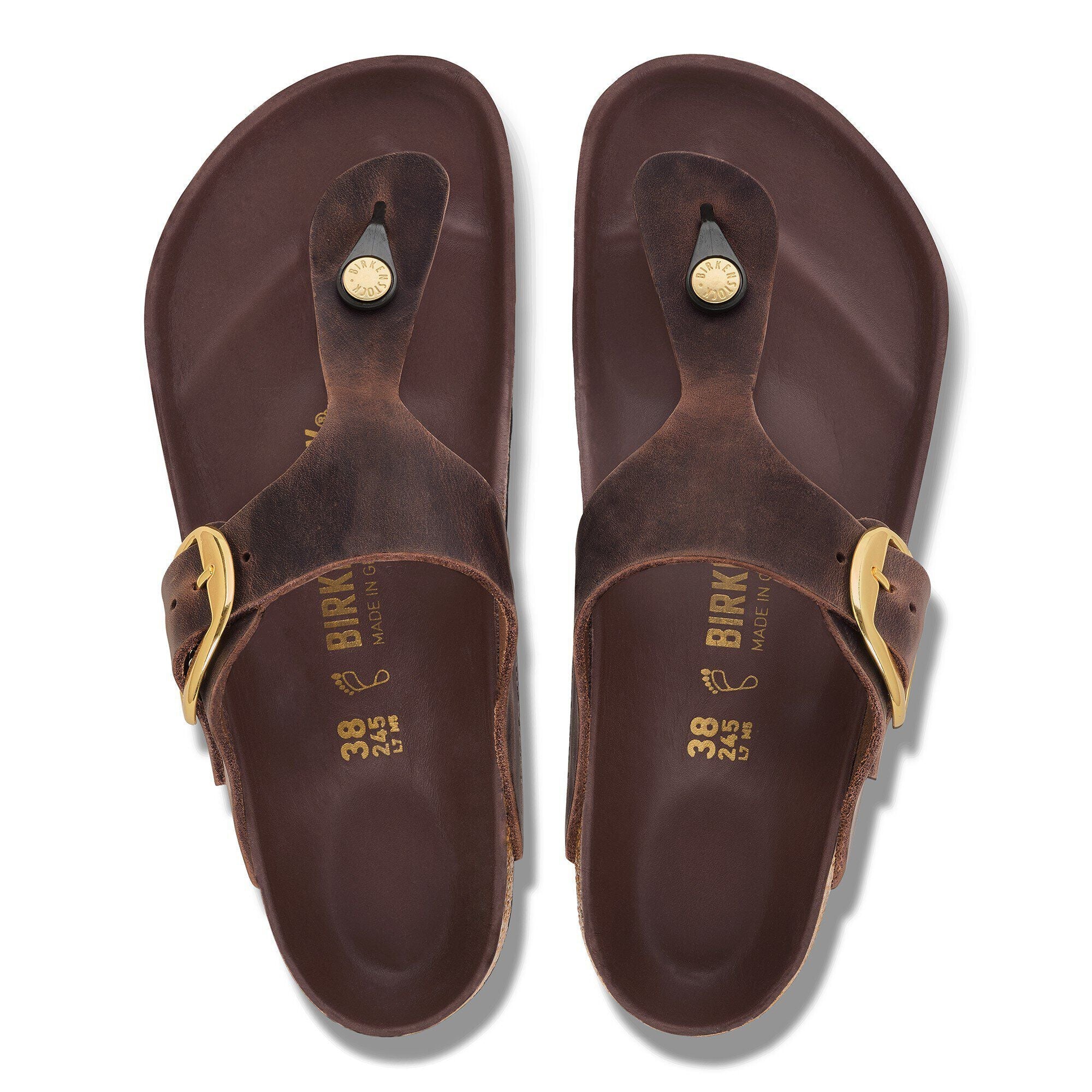 Gizeh Big Buckle Natural Leather Oiled
