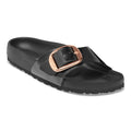 Madrid Big Buckle Natural Leather Patent