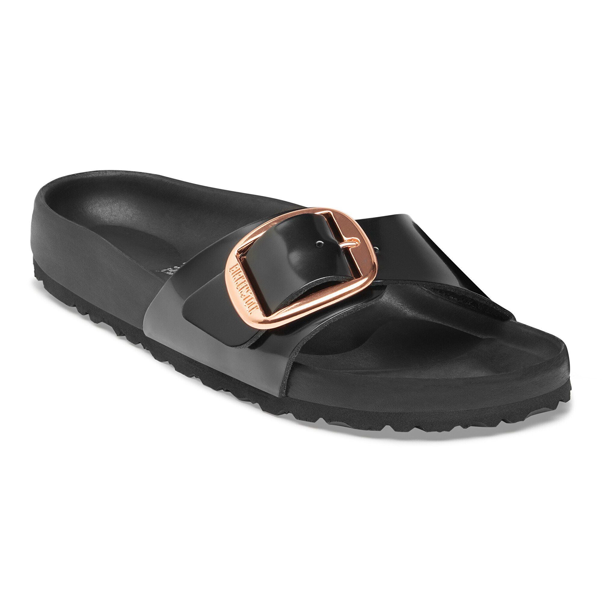 Madrid Big Buckle Natural Leather Patent