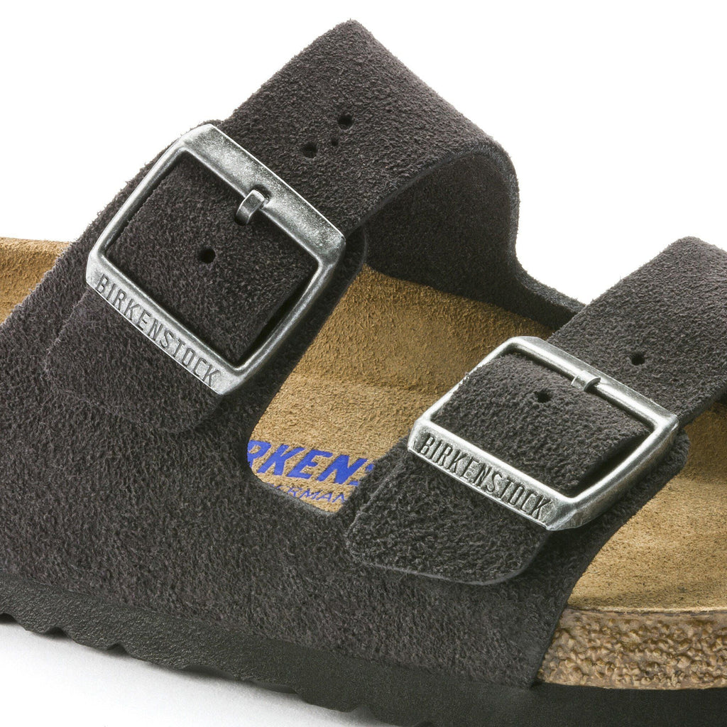 Arizona Soft Footbed Suede Leather Velvet Gray