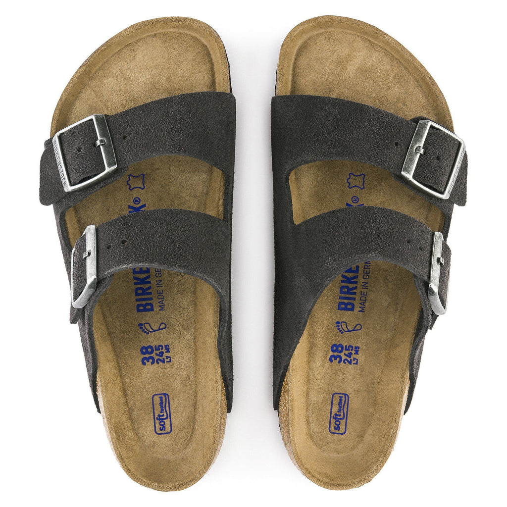 Arizona Soft Footbed Suede Leather Velvet Gray