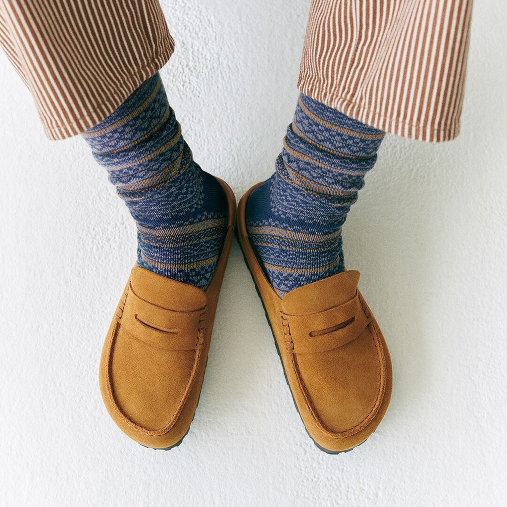 Naples Mink & Cotton Navy Sock